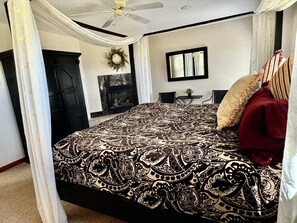 Chambre, vue montagne | Coin séjour