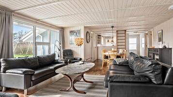 Télévision, cheminée