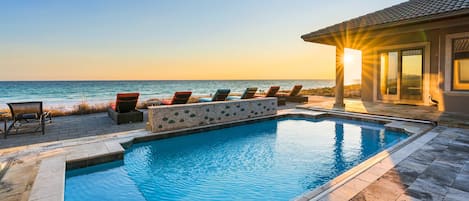 A heated pool