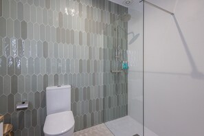 Ducha, secador de pelo, toallas