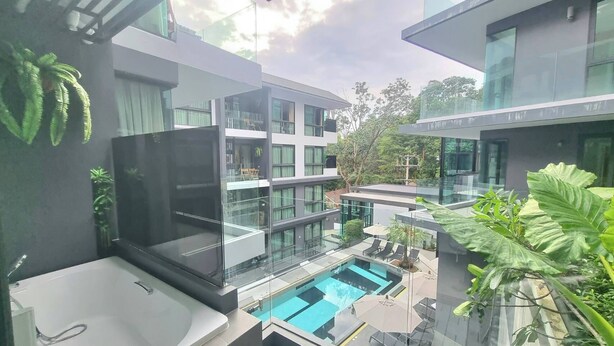Apartment, 1 Schlafzimmer, barrierefrei, Balkon | Pool