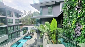 Apartment, 1 Schlafzimmer, barrierefrei, Balkon | Garten