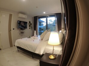 Apartamento, 1 habitación, accesible para personas con discapacidad, balcón | 1 dormitorio