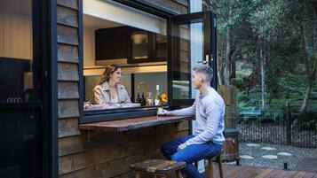 Ikigai Tiny Home - An Enchanting Forest Living, Private Swimming Pool and Outdoor Bath | Private kitchenette