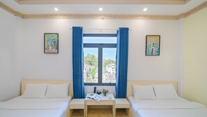 Family Room, 2 Queen Beds, City View | Hypo-allergenic bedding available, memory foam beds, minibar - RAON Central Hotel (Xuan Huong - Da Lat)