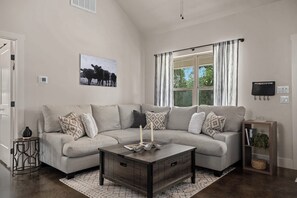 TV, fireplace, offices