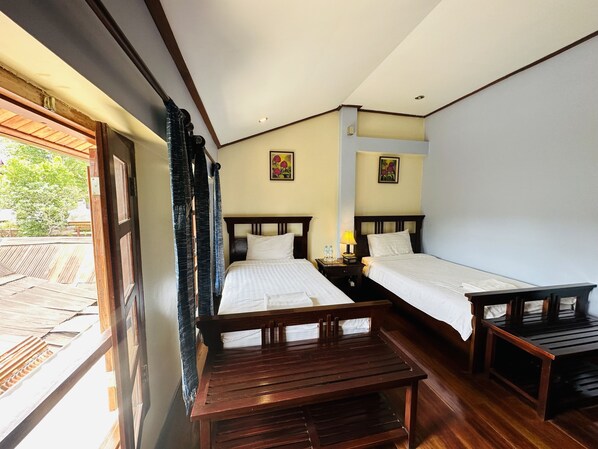 Premium bedding, down duvets, individually furnished, desk