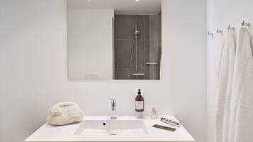 Regadera, amenidades de baño ecológicas, secadora de cabello, toallas