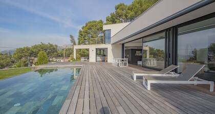 Villa Moderne Piscine vue mer 6 Personnes Quartier Residenciel Faron