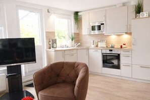 Fridge, microwave, oven, stovetop - Holiday Apartment Ole's BergSuite (Braunlage)