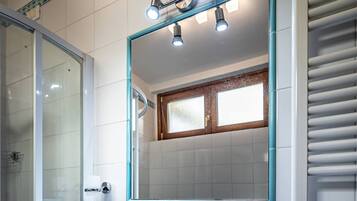 Shower, hair dryer, bidet, soap