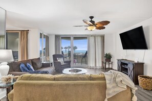 Comfort-Apartment, 3 Schlafzimmer, Balkon, Strandblick | Ausblick vom Zimmer