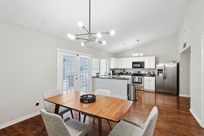 Fridge, microwave, oven, stovetop - Charming 3 Bedrooms, Escape w Pool, Yard, Foosball (Plano)