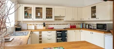 Fridge, oven, stovetop, dishwasher