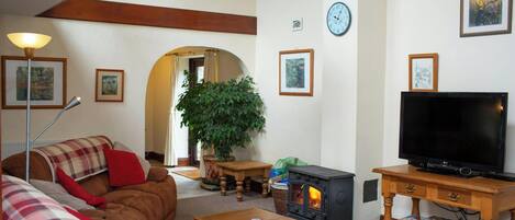 Fireplace, DVD player