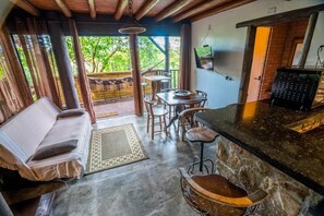 Cabana 01 Com Vista para o Mar | 起居区