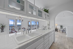 Hair dryer, towels