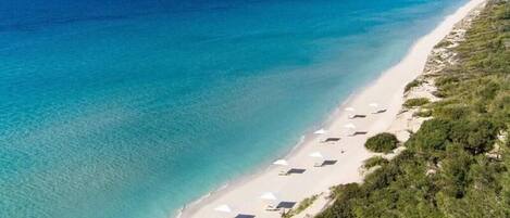 Sun loungers, beach towels