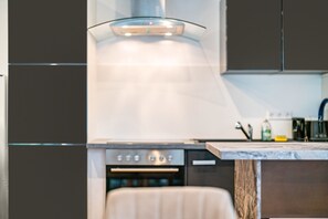 Fridge, oven, stovetop, dishwasher - Holiday Apartment 'City Villa Bad Dürrheim - Maisonette' with Balcony and Wi-Fi (Bad Dürrheim)