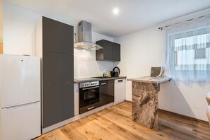 Fridge, oven, stovetop, dishwasher