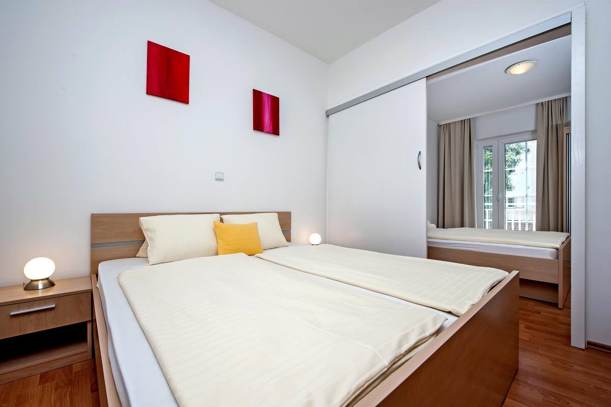 Apartment, 2 Bedrooms, Balcony | 2 bedrooms, iron/ironing board, free cots/infant beds, free WiFi