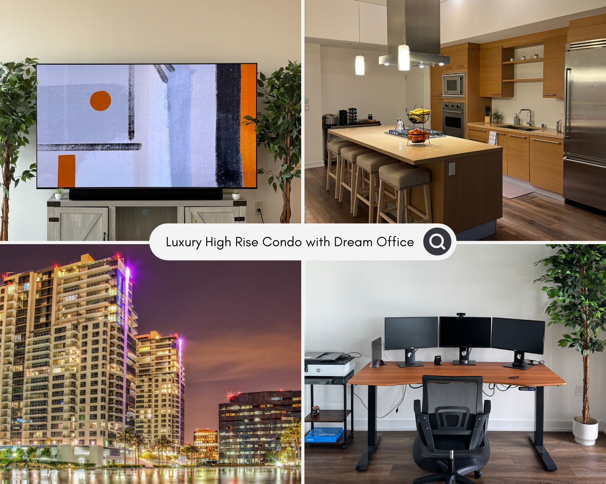 NEW 2024 OC Luxury Condo Highrise with Work Office - Skyline and Airport view