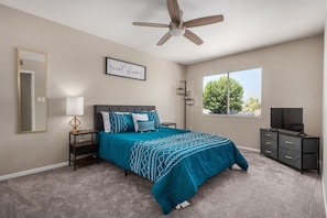 2 bedrooms, iron/ironing board, WiFi, bed sheets