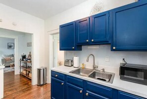 Fridge, microwave, oven, toaster