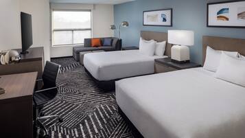 Room, 2 Queen Beds (Den) | In-room safe, desk, laptop workspace, blackout drapes