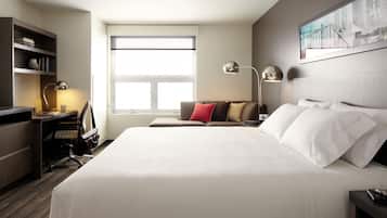 Desk, blackout drapes, iron/ironing board, free WiFi