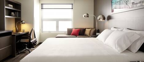 Desk, blackout drapes, iron/ironing board, free WiFi