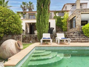 Pool - Stunning private villa for 6 guests with private pool, WIFI, TV, patio and panoramic view (Calonge)