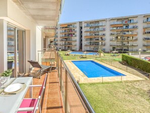 Pool - Beautiful apartment for 4 people with pool, A/C, TV, terrace and pets allowed (Roses)