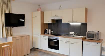 Wohnung in einem Ferienhaus mit W-LAN, TV, Balkon, Haustiere erlaubt, Panoramablick, Parkplatz