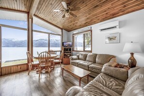 Cabin, Beach View | Living area | 27-inch LED TV with cable channels