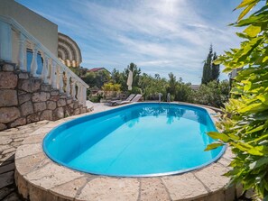 Pool - Lovely apartment for 4 guests with WIFI, pool, A/C, TV and patio (Crikvenica)