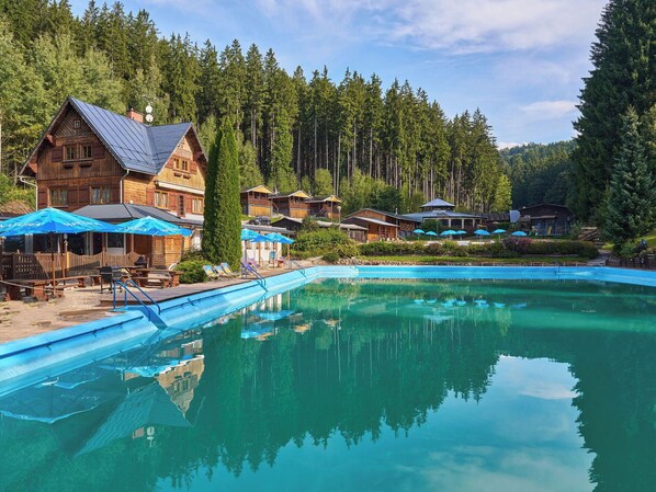 Pool - Wonderful private villa for 4 people with WIFI, pool, TV, patio and pets allowed (Dvur Králové Nad Labem)