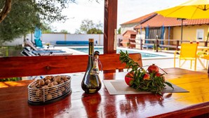 Outdoor dining - Holiday home Joy with pool (Suhovare)