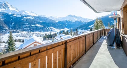 Confortable appartement avec WIFI, TV, terrasse, animaux admis, vue panoramique et parking