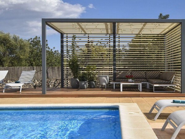 Pool - Wonderful private villa for 10 people with A/C, private pool, WIFI, TV, patio and panoramic view (Binissalem)