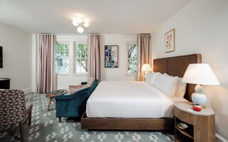 Hypo-allergenic bedding, minibar, in-room safe, laptop workspace