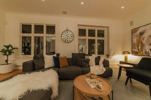 TV, fireplace, video games, books