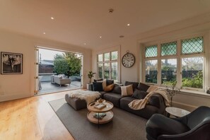 TV, fireplace, video games, books