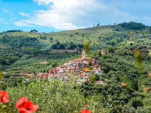 Aerial view - Nice apartment for 5 guests with WIFI, A/C, TV, terrace, pets allowed and panoramic view (Imperia)