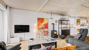 Smart TV, fireplace