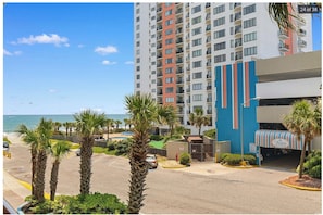 A high-rise hotel with a view of the beach and ocean. - Unit 351 by the Sea @ The Landmark Resort!

 (Myrtle Beach)