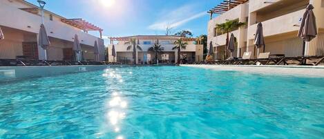 Una piscina riscaldata