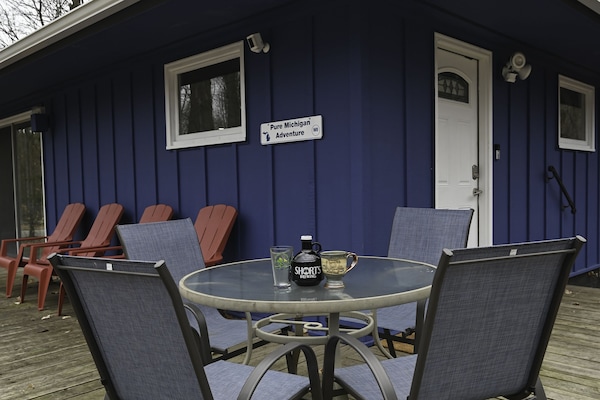 Enjoy your favorite beverage on this peaceful deck