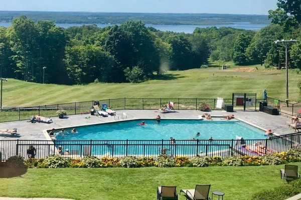 Outdoor pool at the Lakeview Hotel. You will have complimentary access