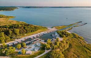 Aerial view - Gorgeous ship in Sagard with sauna (Sagard)